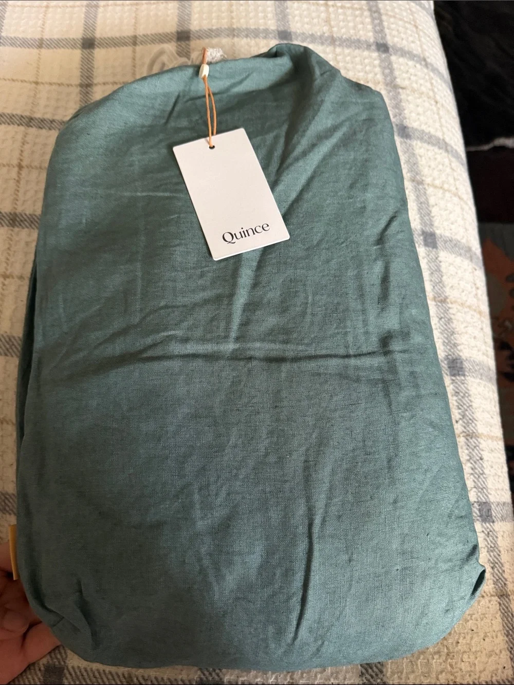Quince - European Linen fitted sheet set - King Ocean Color